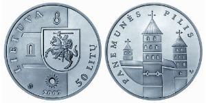50 Litas Lituania (1991 - ) Argento 