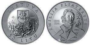 50 Litas Lituania (1991 - ) Argento 