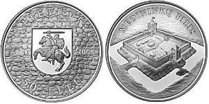 50 Litas Lituania (1991 - ) Argento 