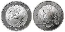 50 Litas Litauen (1991 - ) Silber 