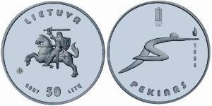 50 Litas Litauen (1991 - ) Silber 