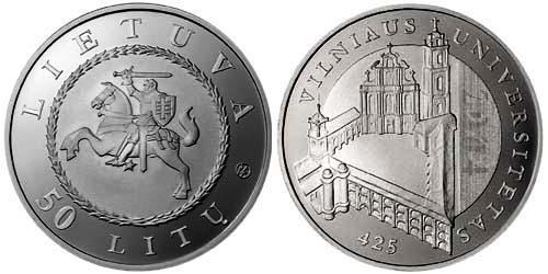50 Litas Litauen (1991 - ) Silber 