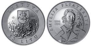 50 Litas Lithuania (1991 - ) Silver 