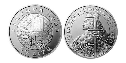 50 Litas Lithuania (1991 - ) Silver 