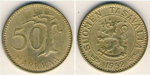 50 Mark Finlandia (1917 - ) Alluminio/Bronzo 