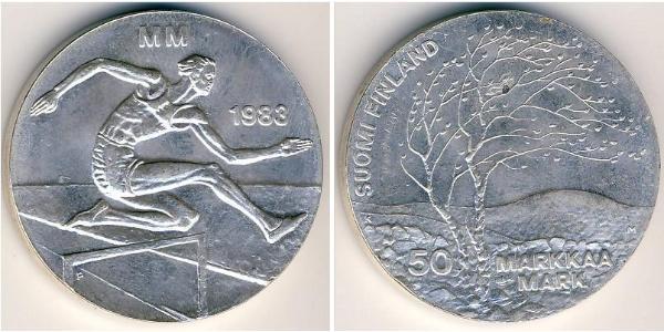 50 Mark Finland (1917 - ) Silver 