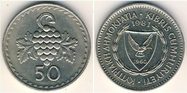 50 Mill Chipre (1960 - )  