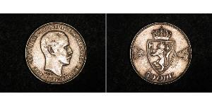 50 Ore Norvège (1905 - ) Argent Haakon VII de Norvège (1872 - 1957)