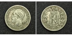 50 Ore United Kingdoms of Sweden and Norway (1814-1905) Argent Oscar II de Suède (1829-1907)