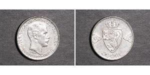 50 Ore Norvegia (1905 - ) Argento Haakon VII di Norvegia (1872 - 1957)