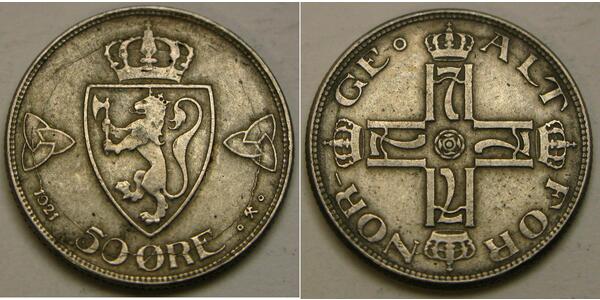50 Ore Norvège Cuivre 