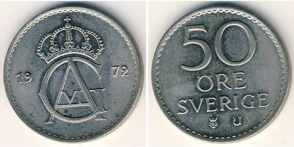 50 Ore Suède Cuivre/Nickel 