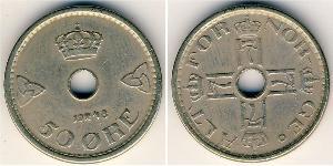 50 Ore Norwegen Kupfer/Nickel 