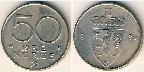 50 Ore Norwegen Kupfer/Nickel 