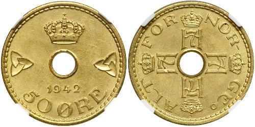 50 Ore Norvegia Ottone/Nichel 