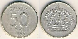 50 Ore Suecia Plata 