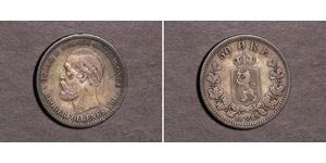 50 Ore United Kingdoms of Sweden and Norway (1814-1905) Plata Óscar II de Suecia (1829-1907)