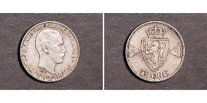 50 Ore Kingdom of Norway (1905 - ) Silver Haakon VII of Norway (1872 - 1957)