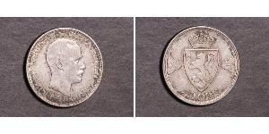 50 Ore Kingdom of Norway (1905 - ) Silver Haakon VII of Norway (1872 - 1957)