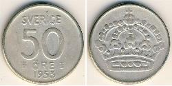 50 Ore Sweden Silver 