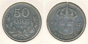 50 Ore Sweden Silver 