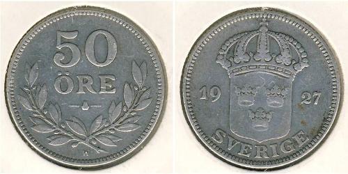 50 Ore Sweden Silver 