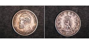 50 Ore 瑞典－挪威联盟 (1814 - 1905) 銀 奧斯卡二世 (1829-1907)