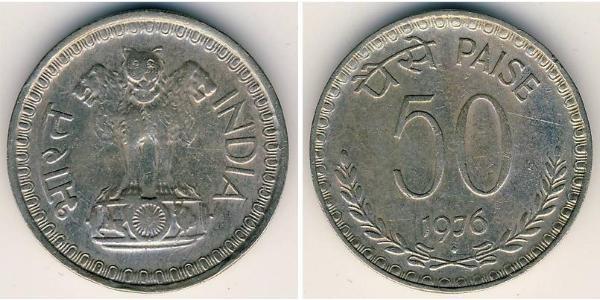 50 Paisa India (1950 - ) Níquel/Cobre 