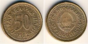 50 Para Repubblica Socialista Federale di Jugoslavia (1943 -1992) Bronzo 
