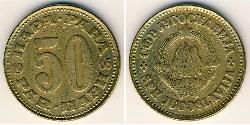 50 Para República Federativa Socialista de Yugoslavia (1943 -1992) Cobre/Zinc 