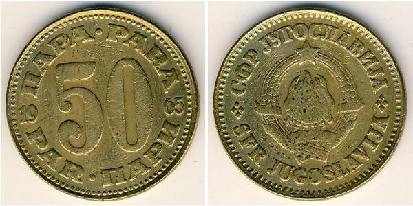 50 Para República Federativa Socialista de Yugoslavia (1943 -1992) Cobre/Zinc 