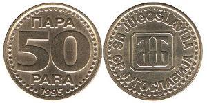 50 Para República Federativa Socialista de Yugoslavia (1943 -1992) Latón 