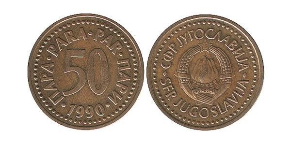 50 Para Repubblica Socialista Federale di Jugoslavia (1943 -1992) Rame/Zinco 