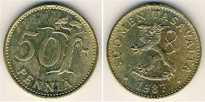 50 Penny Finlandia (1917 - ) Alluminio/Bronzo 