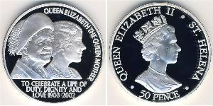 50 Penny  Argent Elizabeth II (1926-2022)