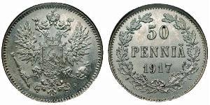 50 Penny Granducato di Finlandia (1809 - 1917) / Impero russo (1720-1917) Argento 