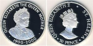 50 Penny  Argento Elisabetta II (1926-2022)