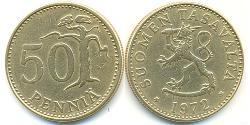 50 Penny Finlande (1917 - ) Bronze/Aluminium 
