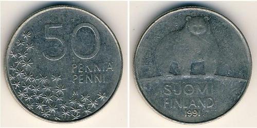 50 Penny Finland (1917 - ) Copper/Nickel 