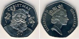 50 Penny Gibraltar Copper/Nickel 