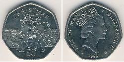 50 Penny Isle of Man Copper/Nickel Elizabeth II (1926-2022)