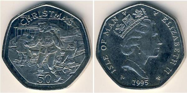 50 Penny Isle of Man Copper/Nickel 