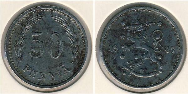50 Penny Finlande (1917 - ) Cuivre/Nickel 