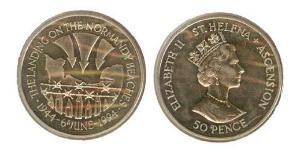 50 Penny Île Sainte-Hélène (1981 - ) Cuivre/Nickel Elizabeth II (1926-2022)