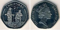 50 Penny Gibraltar Kupfer/Nickel 