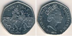 50 Penny Isle of Man Kupfer/Nickel Elizabeth II (1926-2022)