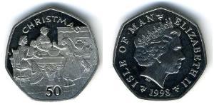 50 Penny Isle of Man Kupfer/Nickel 