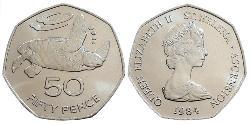 50 Penny St. Helena (1981 - ) Kupfer/Nickel Elizabeth II (1926-2022)
