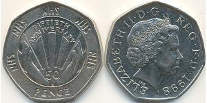 50 Penny Vereinigtes Königreich (1922-) Kupfer/Nickel Elizabeth II (1926-2022)