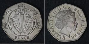 50 Penny Vereinigtes Königreich (1922-) Kupfer/Nickel Elizabeth II (1926-2022)